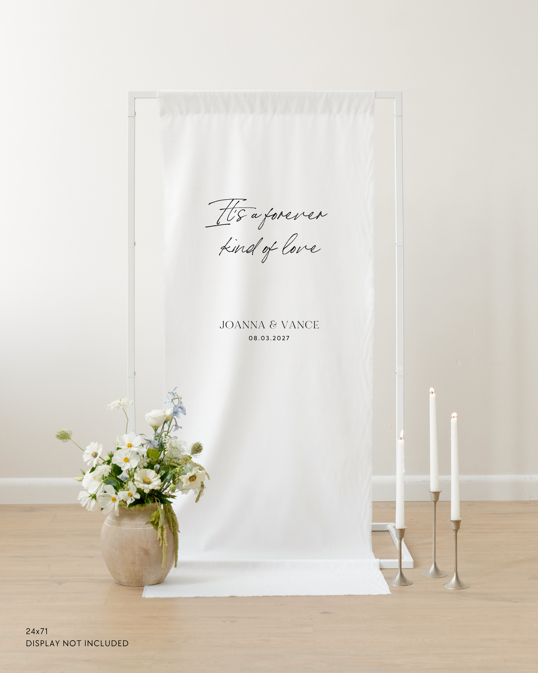 Linen Custom Wedding Quote Sign It's A Forever Kind Of Love