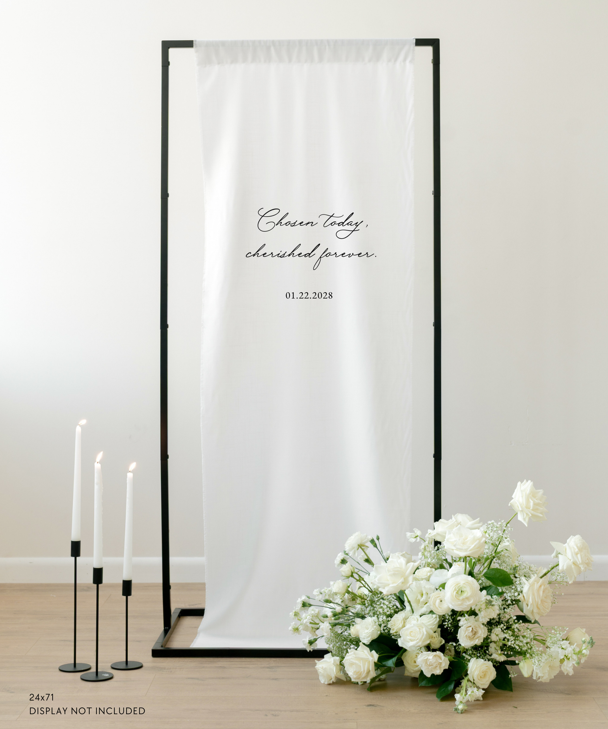 Linen Custom Wedding Quote Sign Chosen Today Cherished Forever