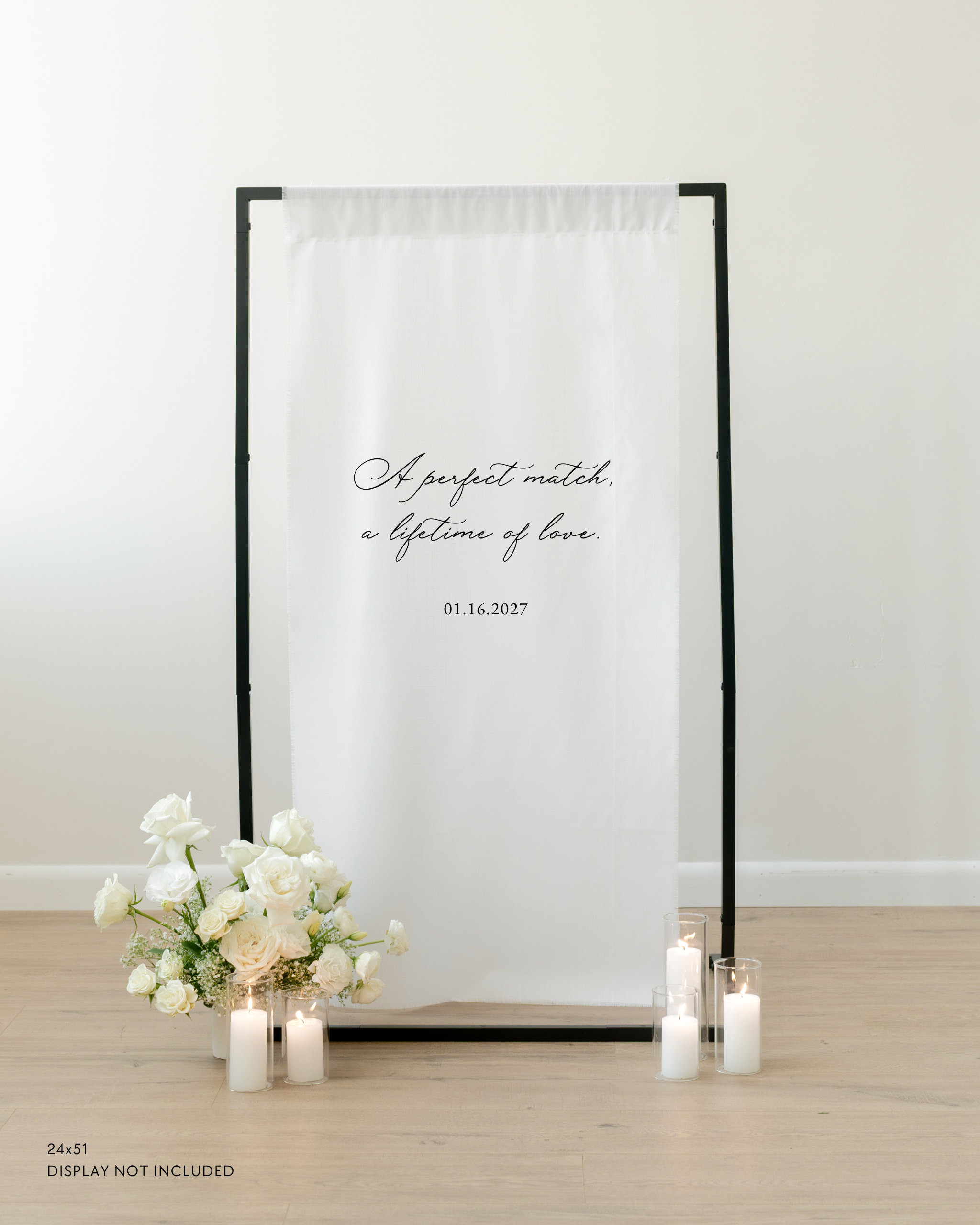 Linen Custom Wedding Quote Sign A Perfect Match A Lifetime Of Love