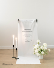 Linen Reserved In Loving Memory Wedding Sign 