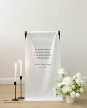 Linen In Loving Memory Wedding Sign 