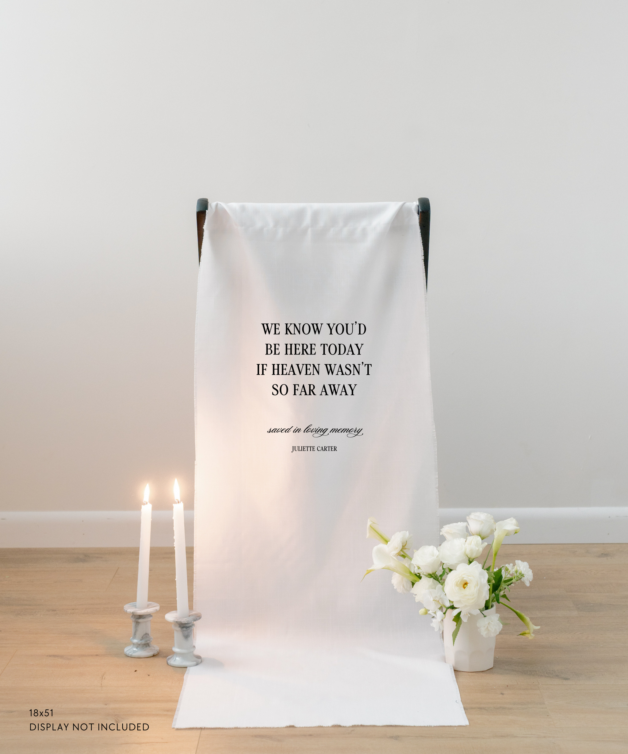 Linen In Loving Memory Wedding Sign 