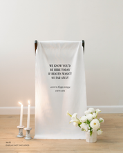 Linen In Loving Memory Wedding Sign 
