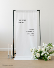 Linen Wedding Rehearsal Dinner Welcome Sign The Night Before