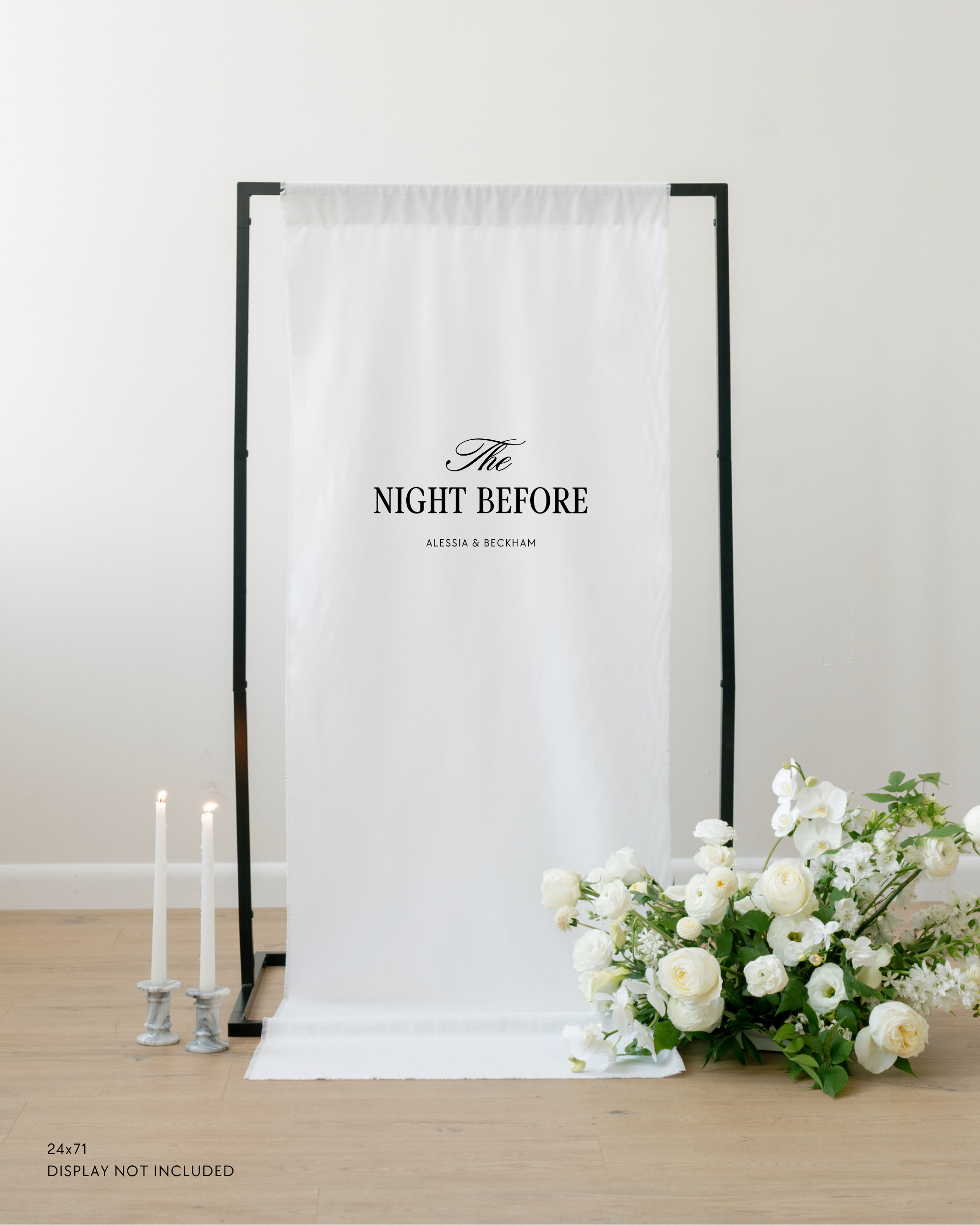 Linen Wedding Rehearsal Dinner Welcome Sign The Night Before