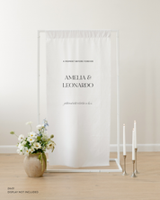Linen Wedding Rehearsal Dinner Welcome Sign A Moment Before Forever