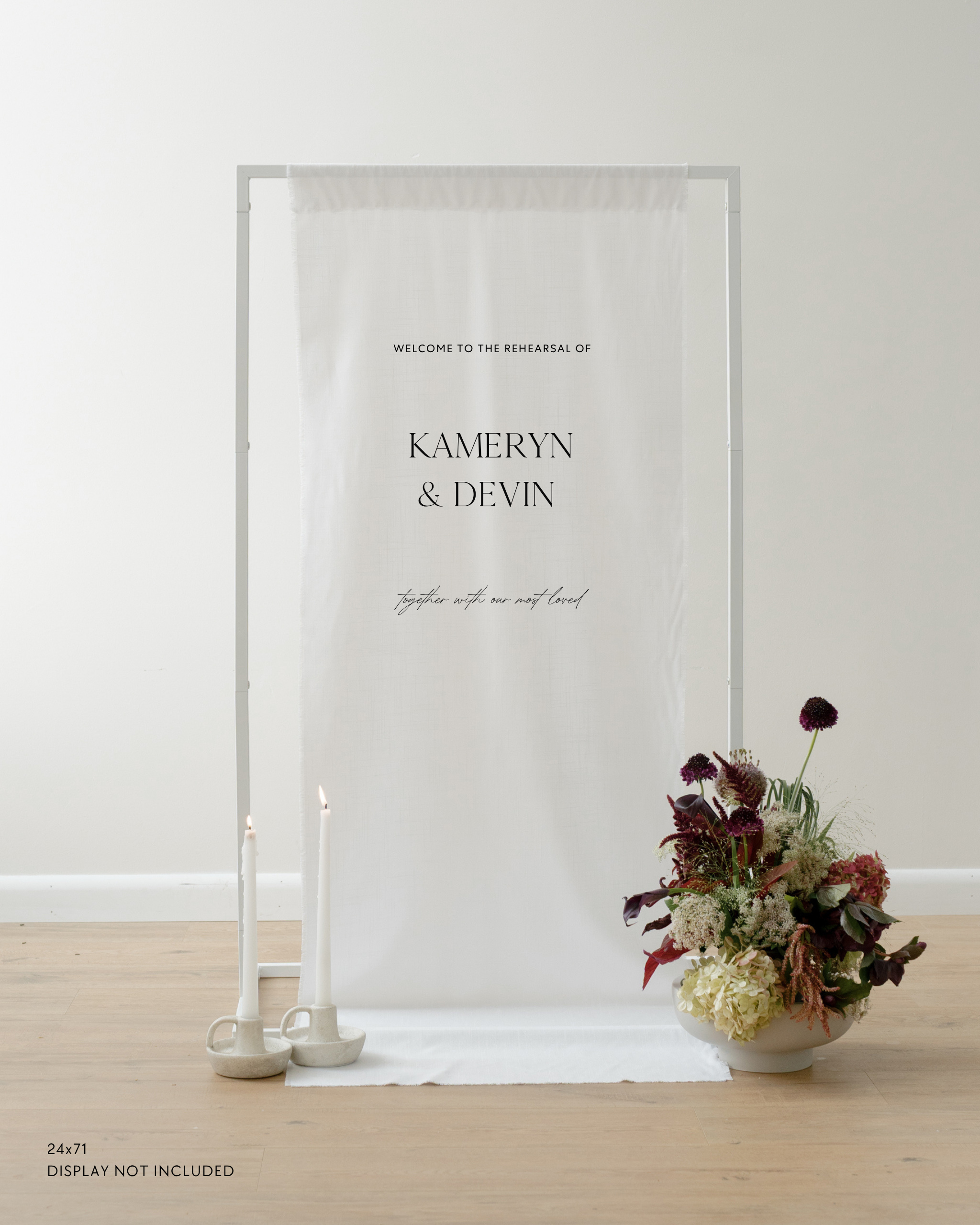 Linen Wedding Rehearsal Dinner Welcome Sign Welcome To The Rehearsal Dinner Of