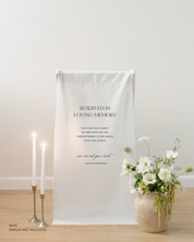 Linen Reserved In Loving Memory Wedding Sign