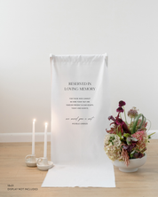 Linen Reserved In Loving Memory Wedding Sign