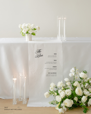 Linen Wedding Bar Menu Sign