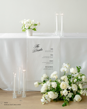 Linen Wedding Bar Menu Sign