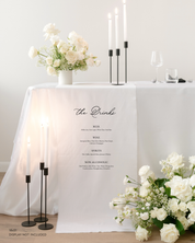 Linen Wedding Bar Menu Sign
