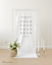Linen Wedding Seating Chart 