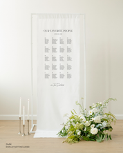 Linen Wedding Seating Chart 