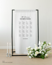 Linen Wedding Seating Chart