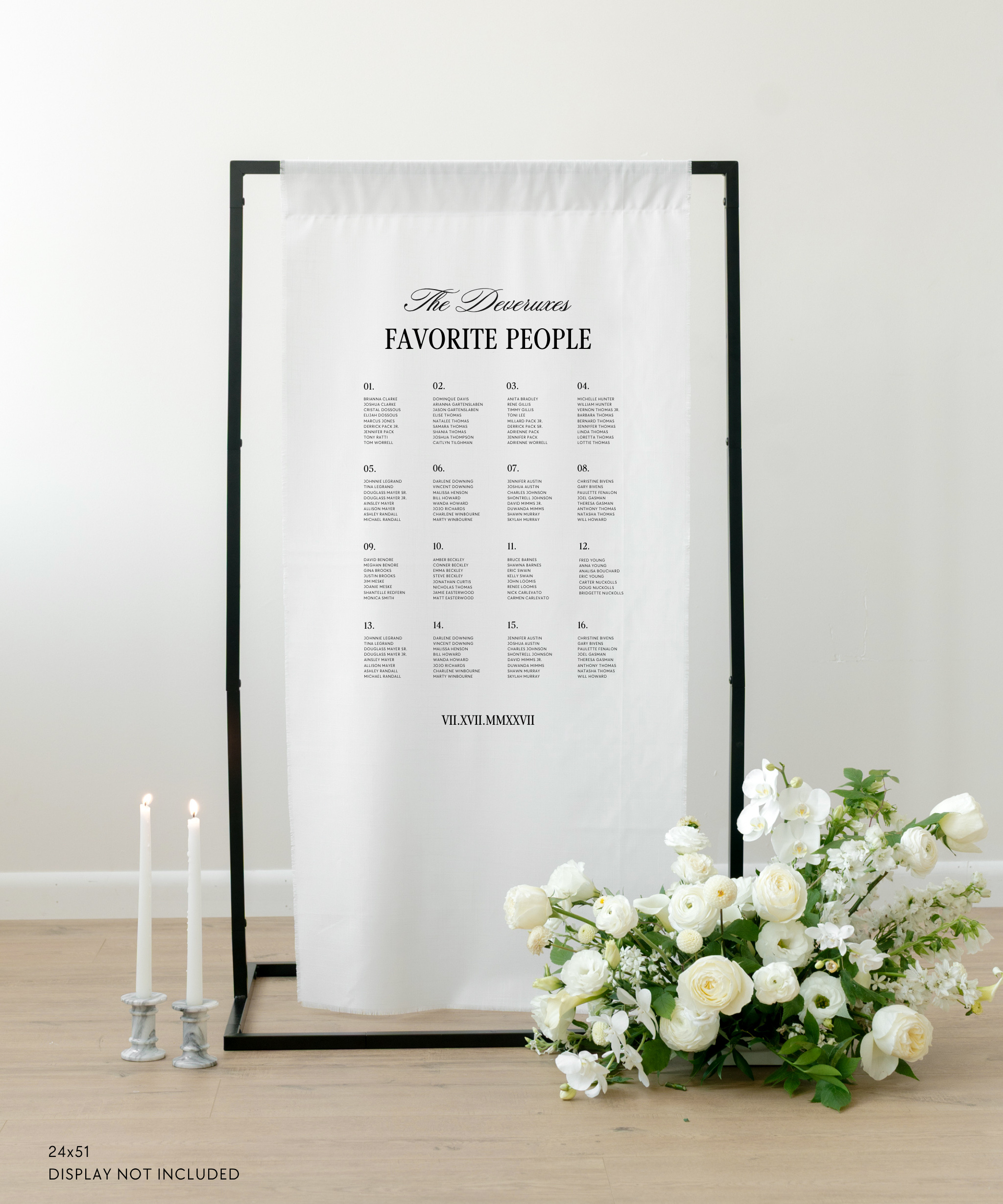 Linen Wedding Seating Chart