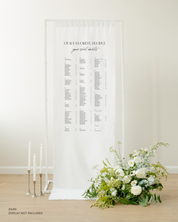 Linen Wedding Seating Chart 