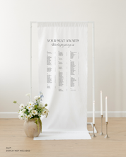 Linen Wedding Seating Chart 