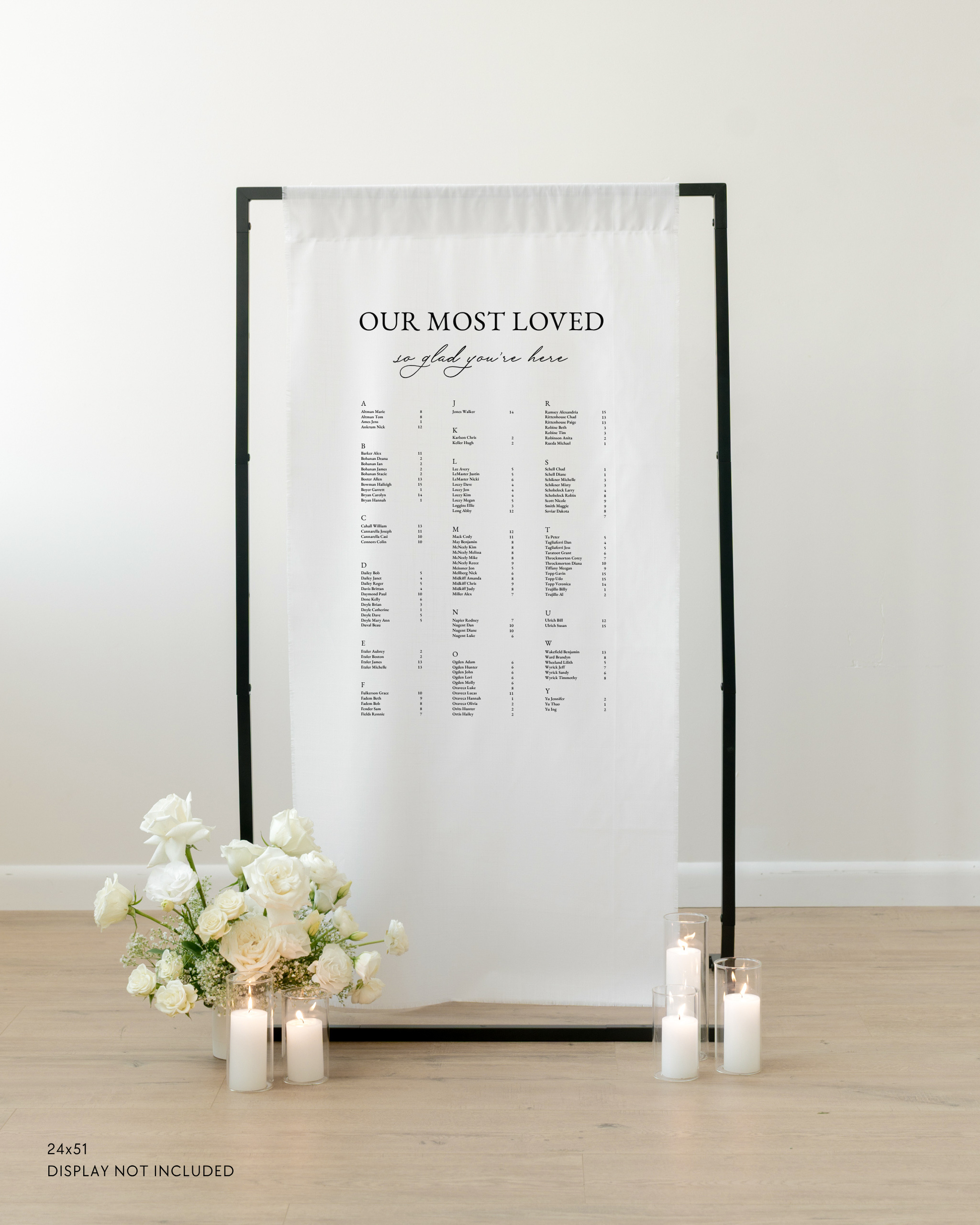 Linen Wedding Seating Chart 