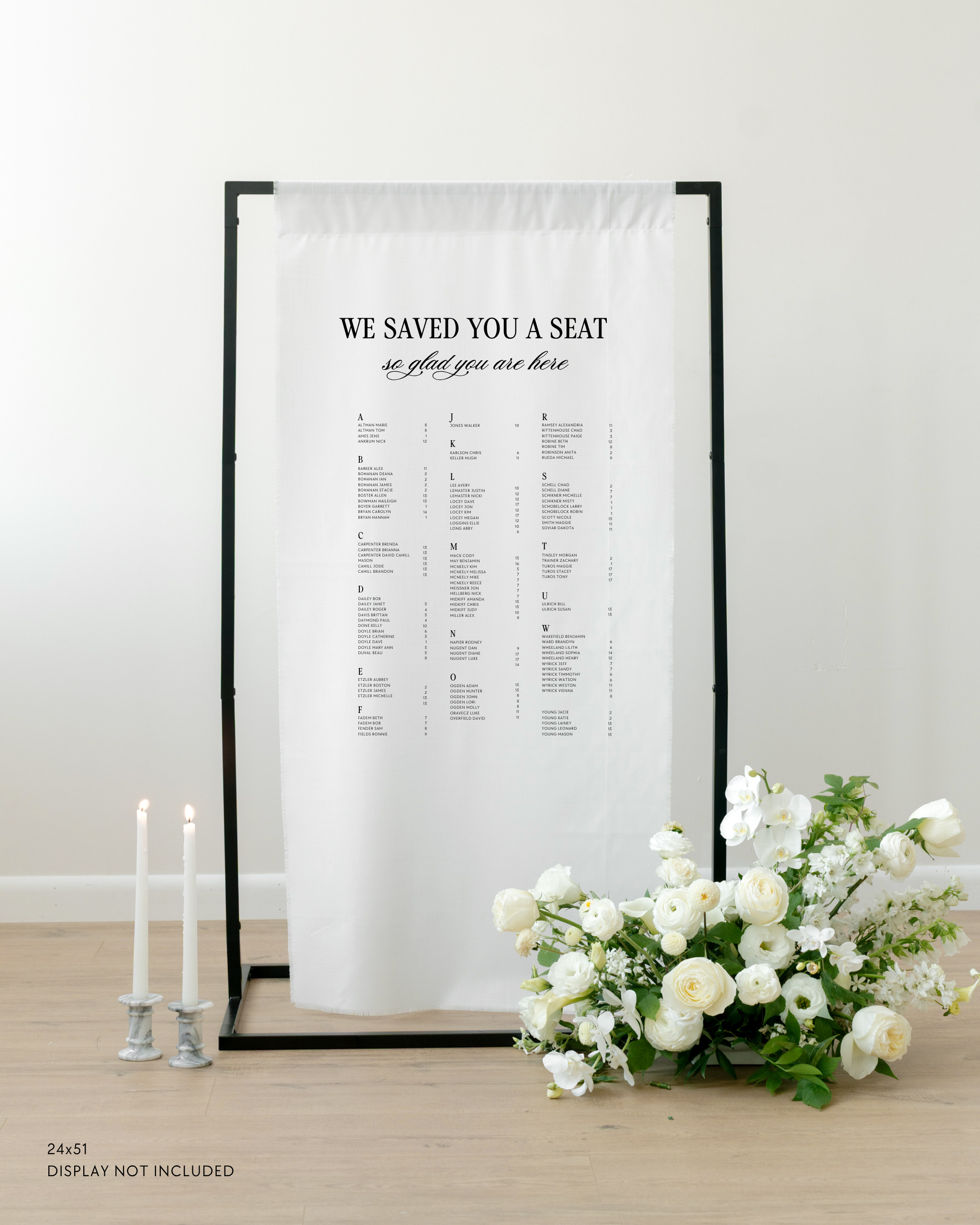 Linen Wedding Seating Chart