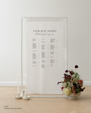 Linen Wedding Seating Chart