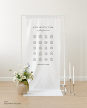 Linen Wedding Seating Chart 
