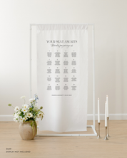 Linen Wedding Seating Chart 
