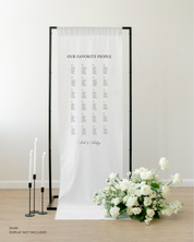 Linen Wedding Seating Chart 
