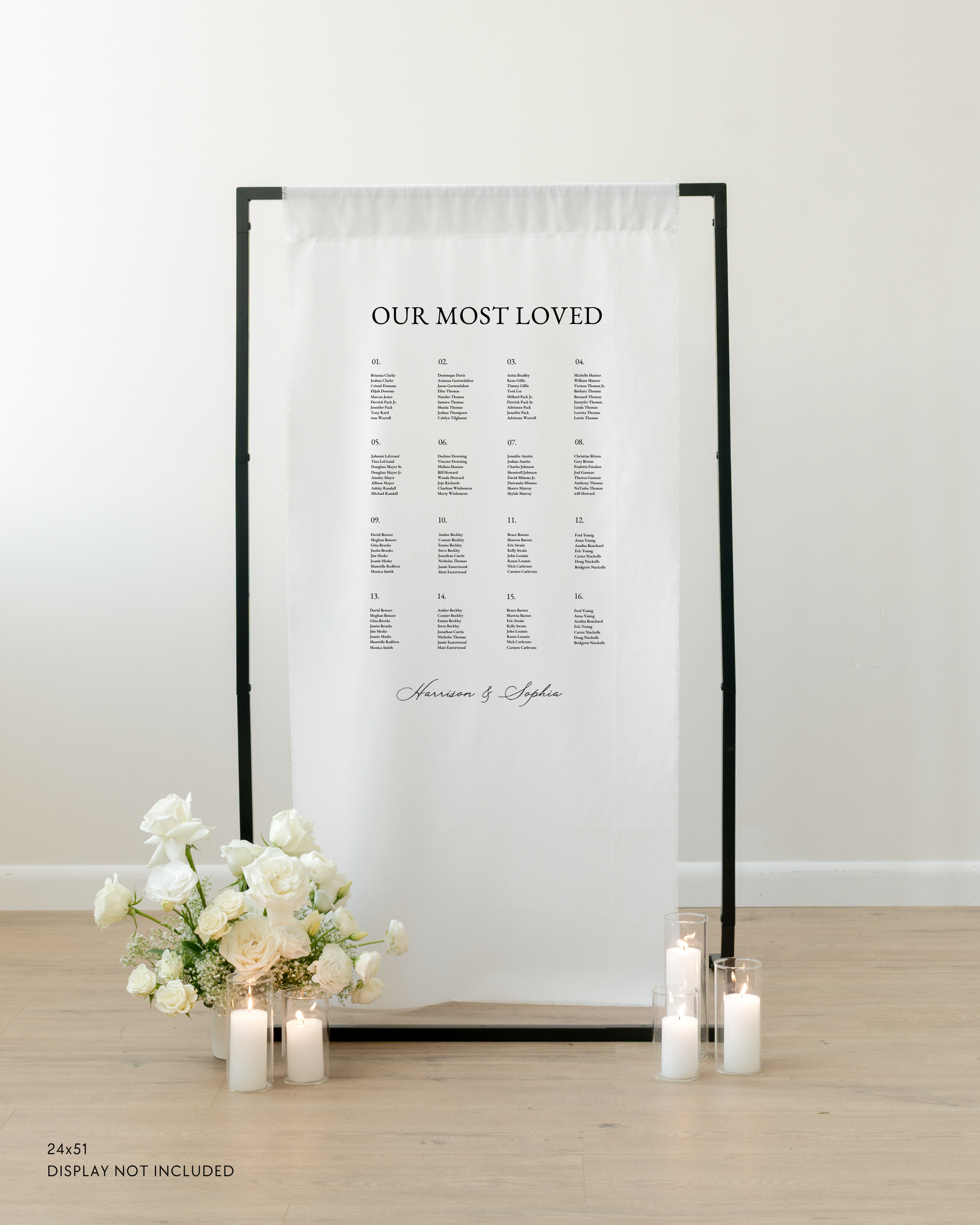 Linen Wedding Seating Chart 