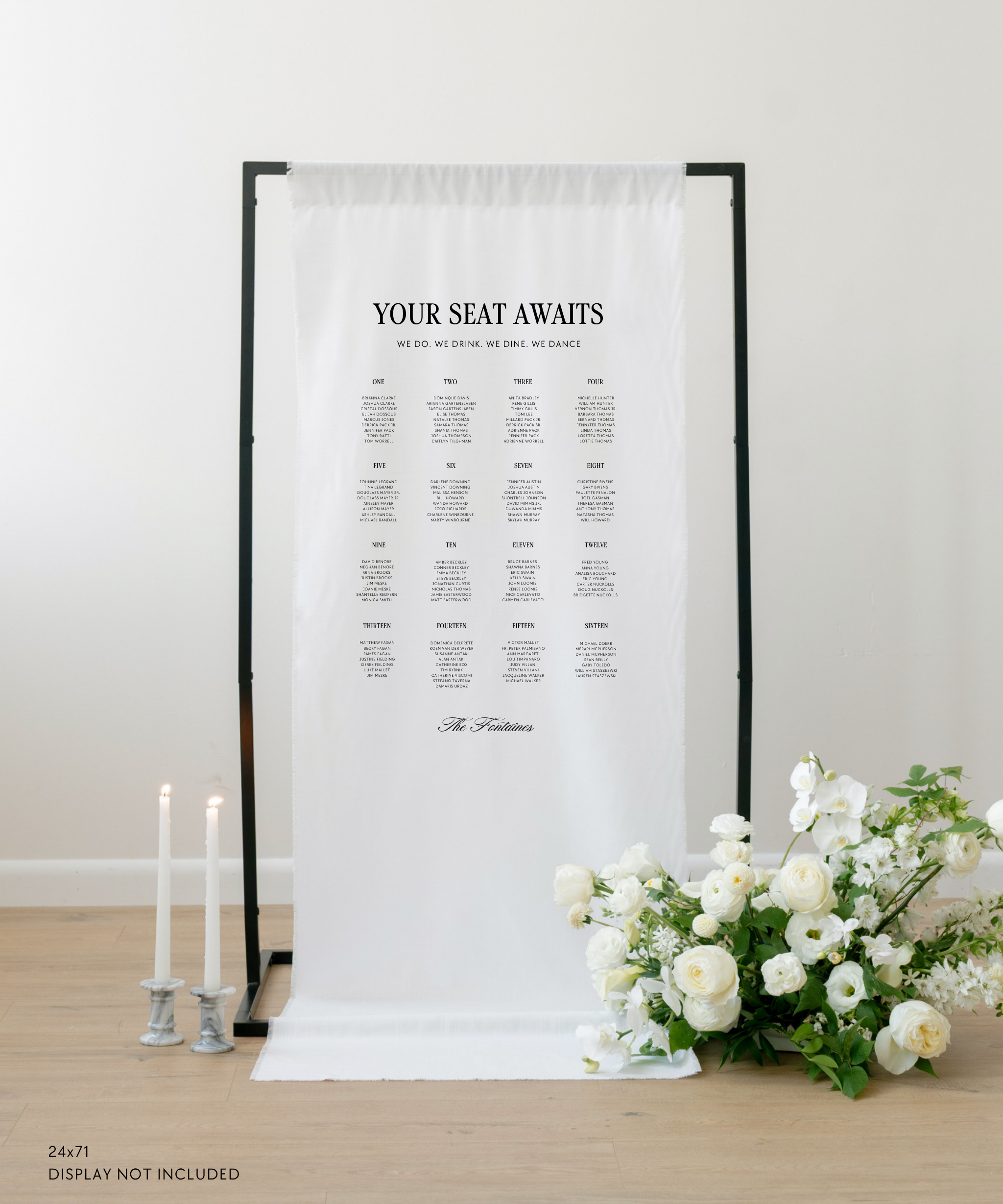 Linen Wedding Seating Chart