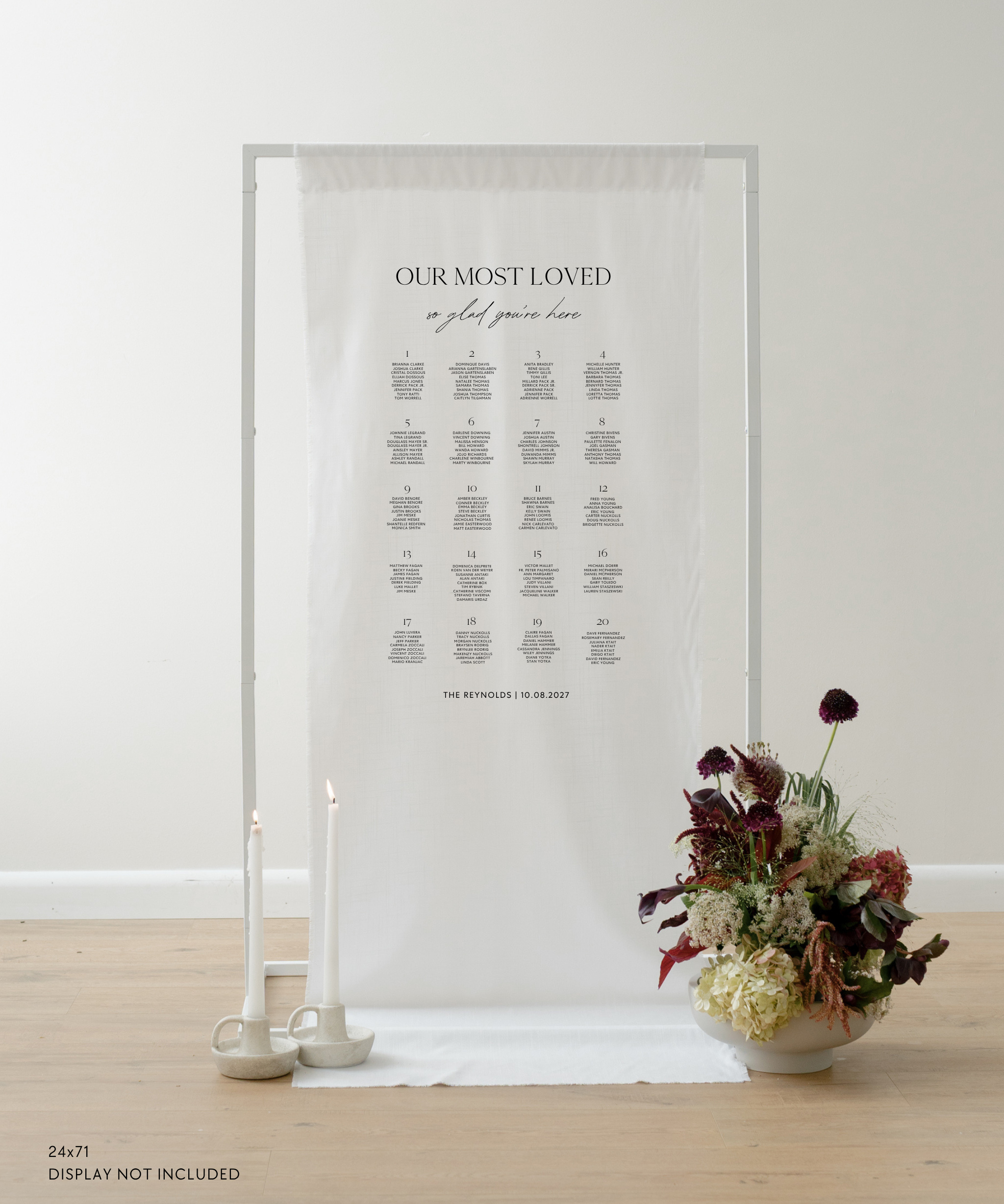 Linen Wedding Seating Chart