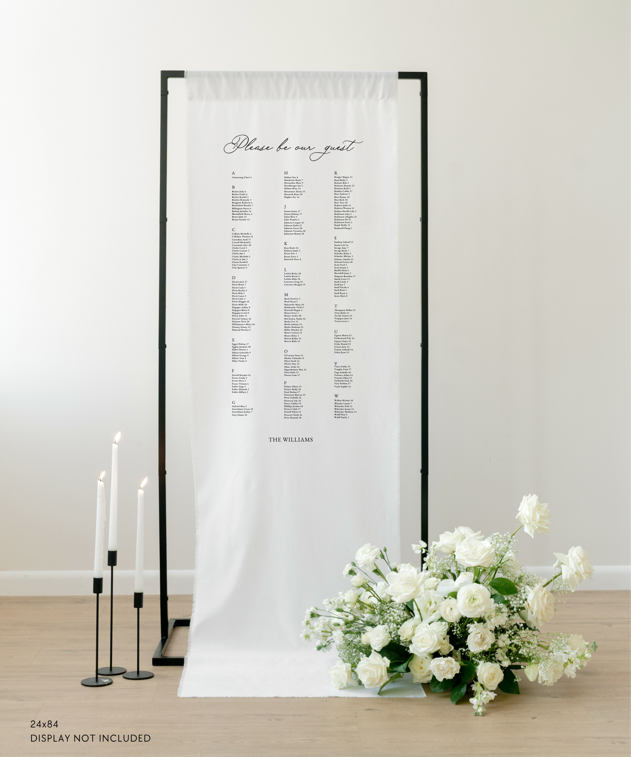 Linen Wedding Seating Chart 