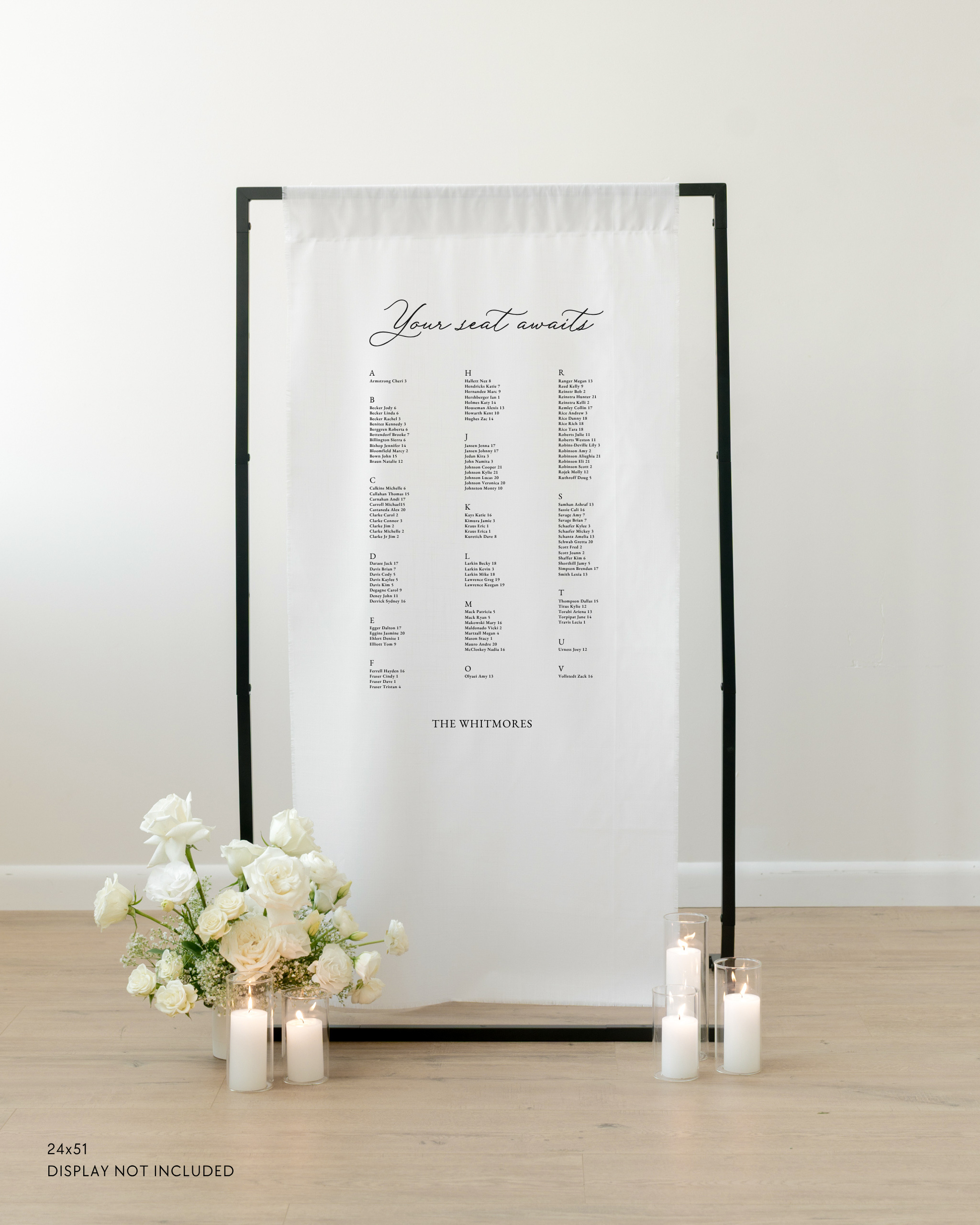 Linen Wedding Seating Chart 