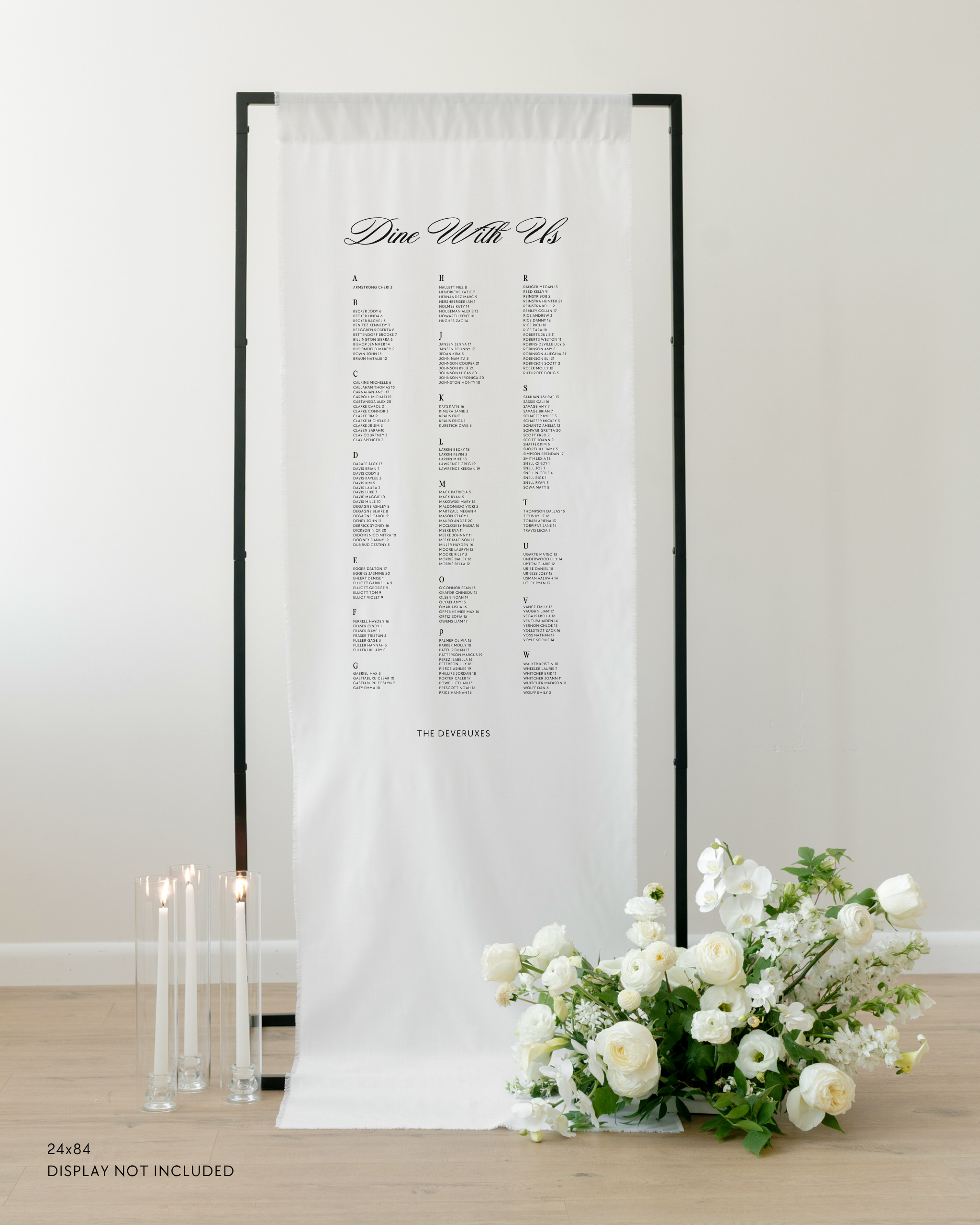 Linen Wedding Seating Chart