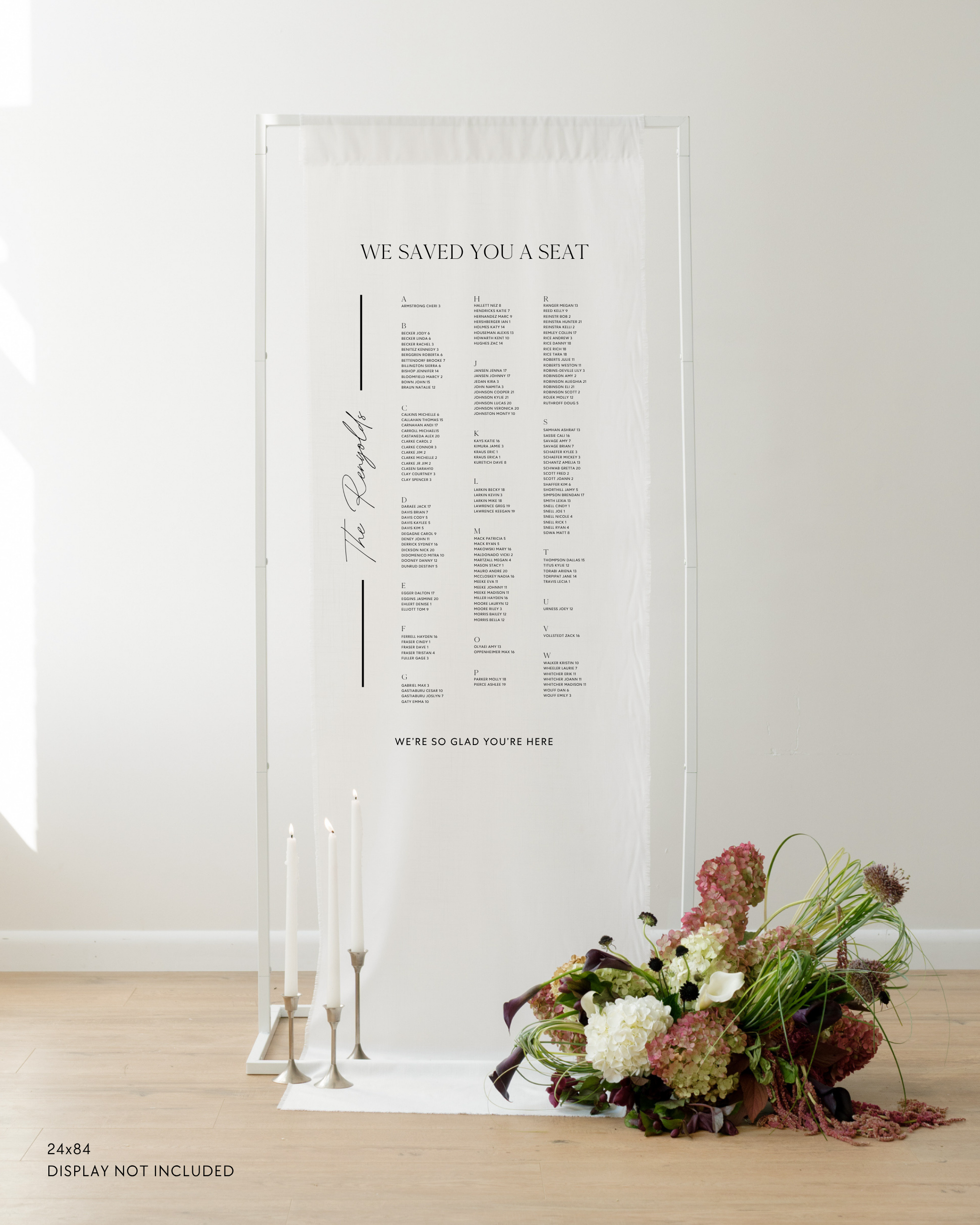 Linen Wedding Seating Chart
