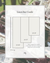 Linen Wedding Sign Size Guide