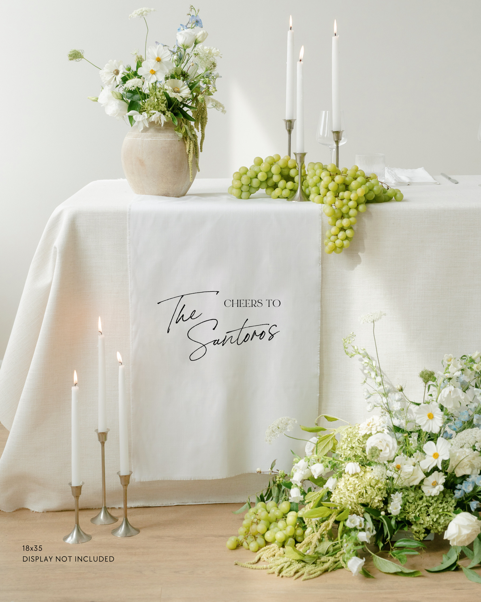 Capri linen sweetheart table sign II, alternate view