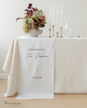Linen Wedding Sweetheart Table Sign Introducing The Parkers