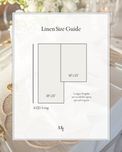 Linen Wedding Table Sign Size Guide