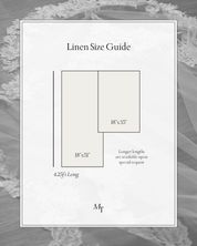 Linen Wedding Table Sign Size Guide