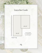 Linen Wedding Table Sign Size Guide