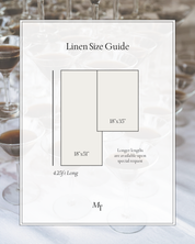 Linen Wedding Table Sign Size Guide