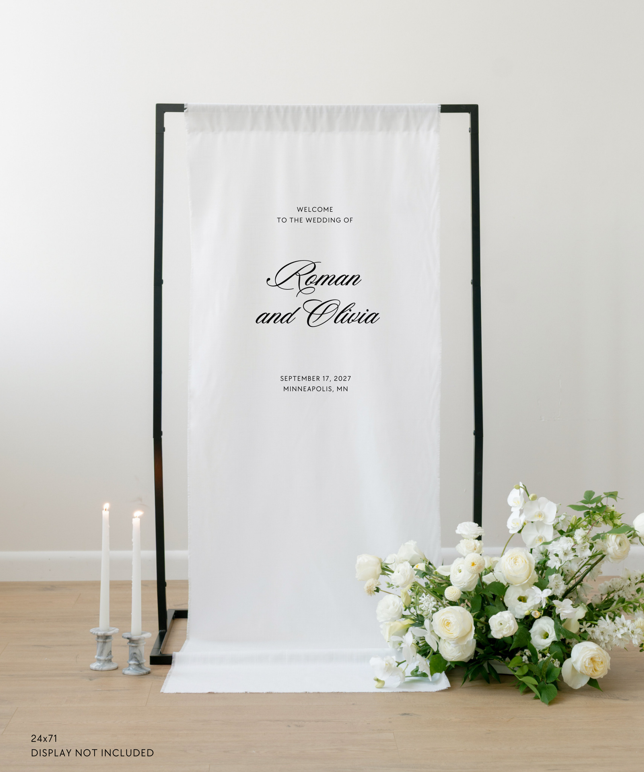 Linen Wedding Welcome Sign Welcome To The Wedding Of