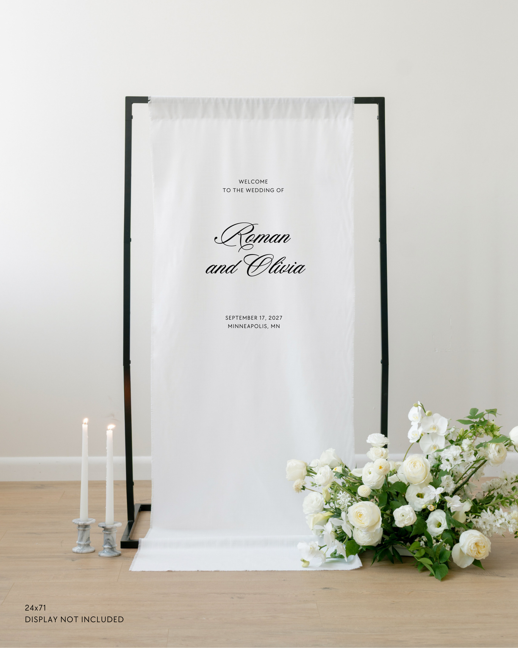 Linen Wedding Welcome Sign Welcome To The Wedding Of