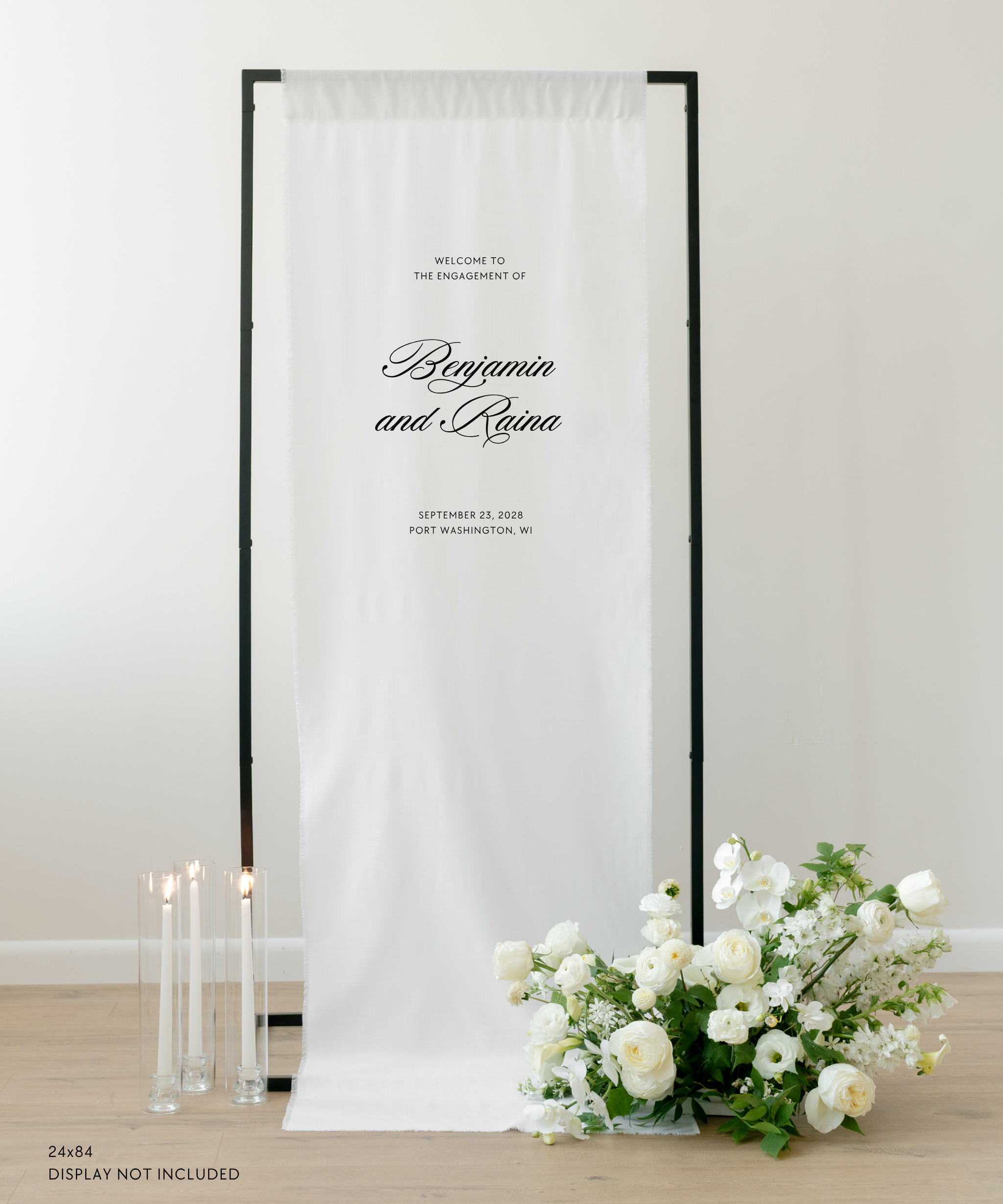 Linen Wedding Welcome Sign Welcome To The Engagement Of