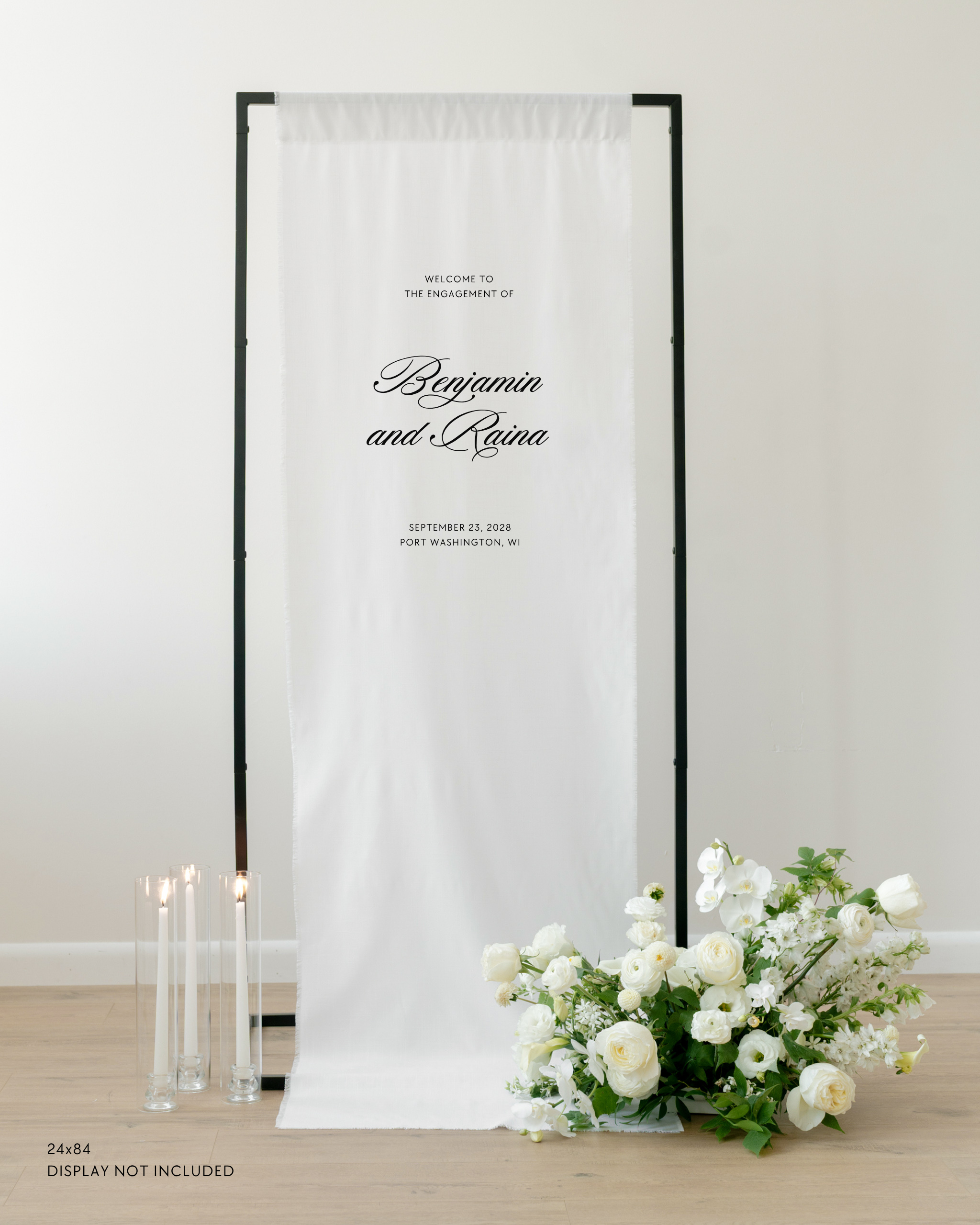 Linen Wedding Welcome Sign Welcome To The Engagement Of