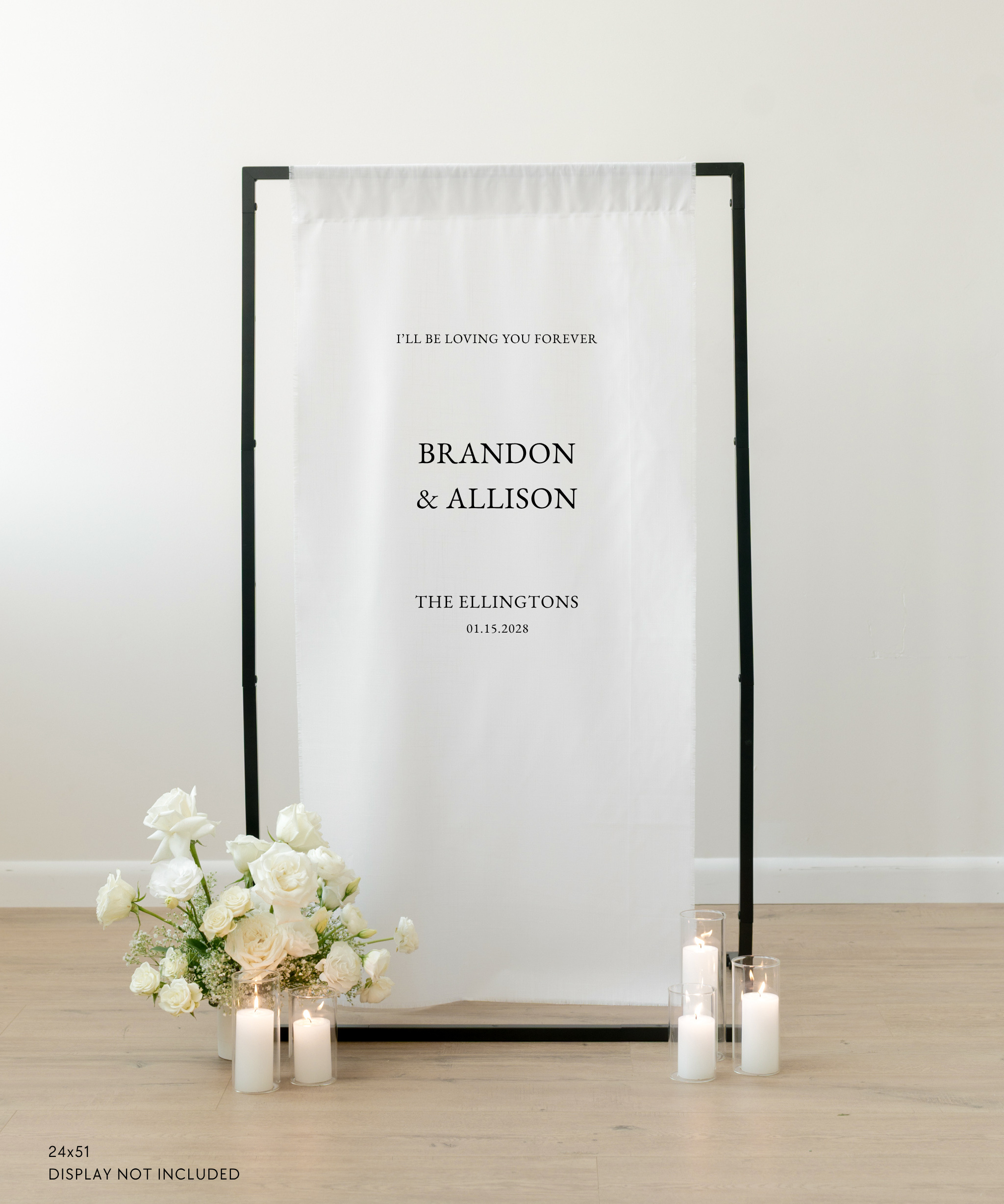Linen Wedding Welcome Sign Brandon & Allison
