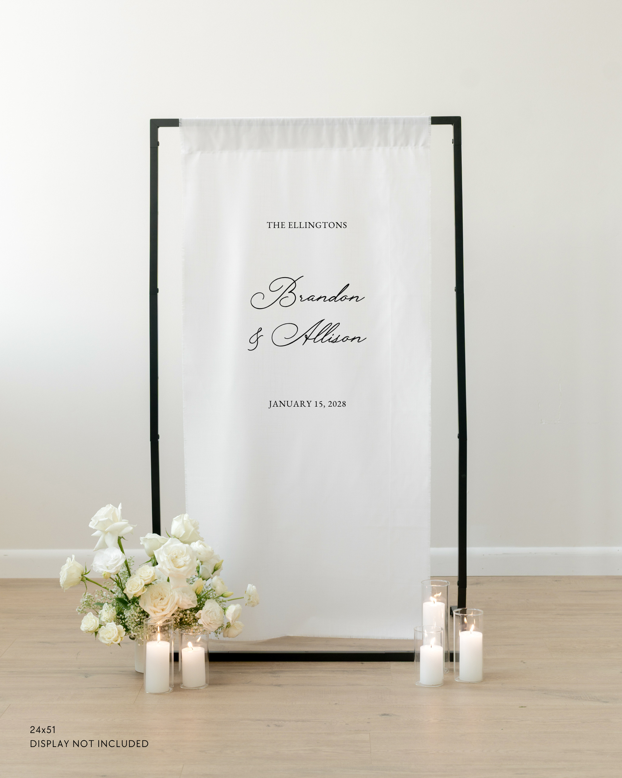 Linen Wedding Welcome Sign 