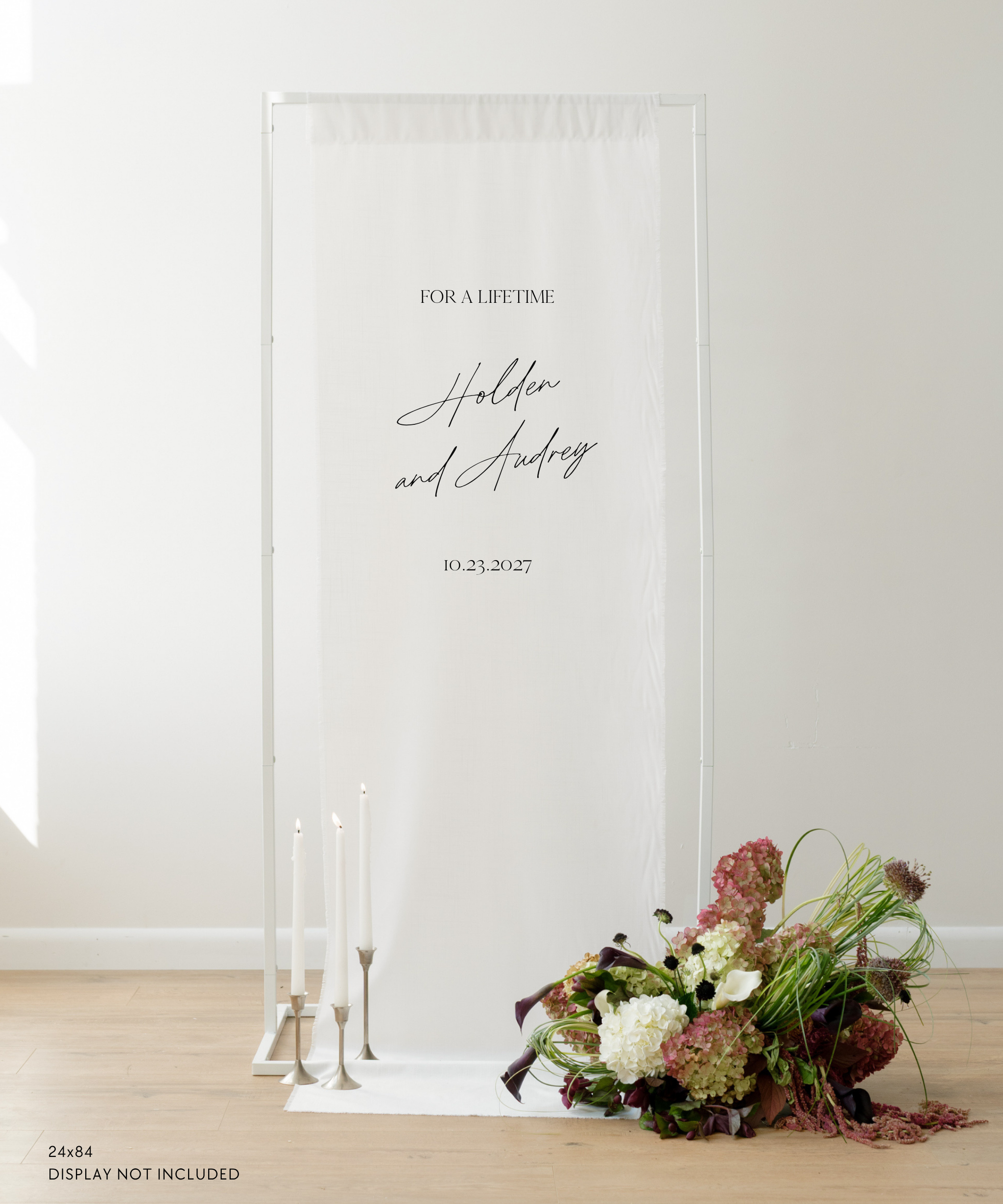 Linen Wedding Welcome Sign For A Lifetime Holden and Audrey