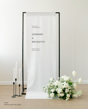 Linen Wedding Welcome Sign Leonard and Nicolette